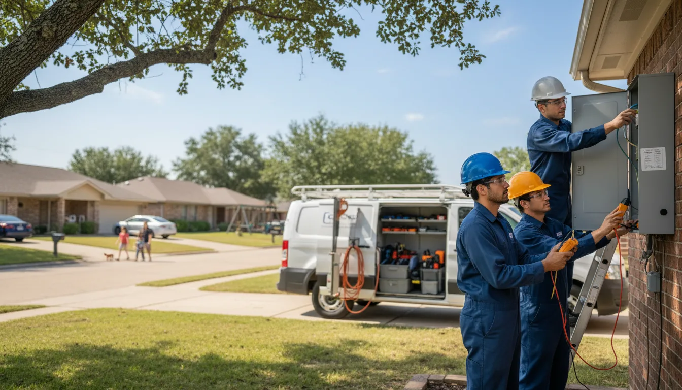 Certified electrician providing emergency electrical services in Weatherford, TX